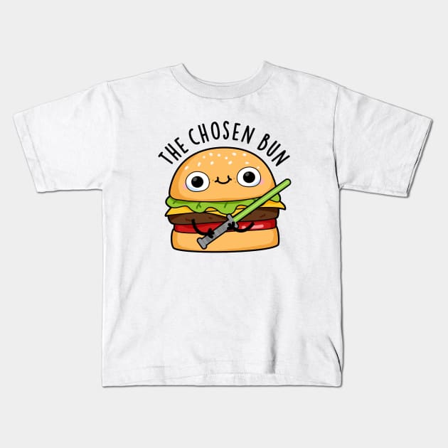 The Chosen Bun Cute Food Warrior Bun Pun Kids T-Shirt by punnybone